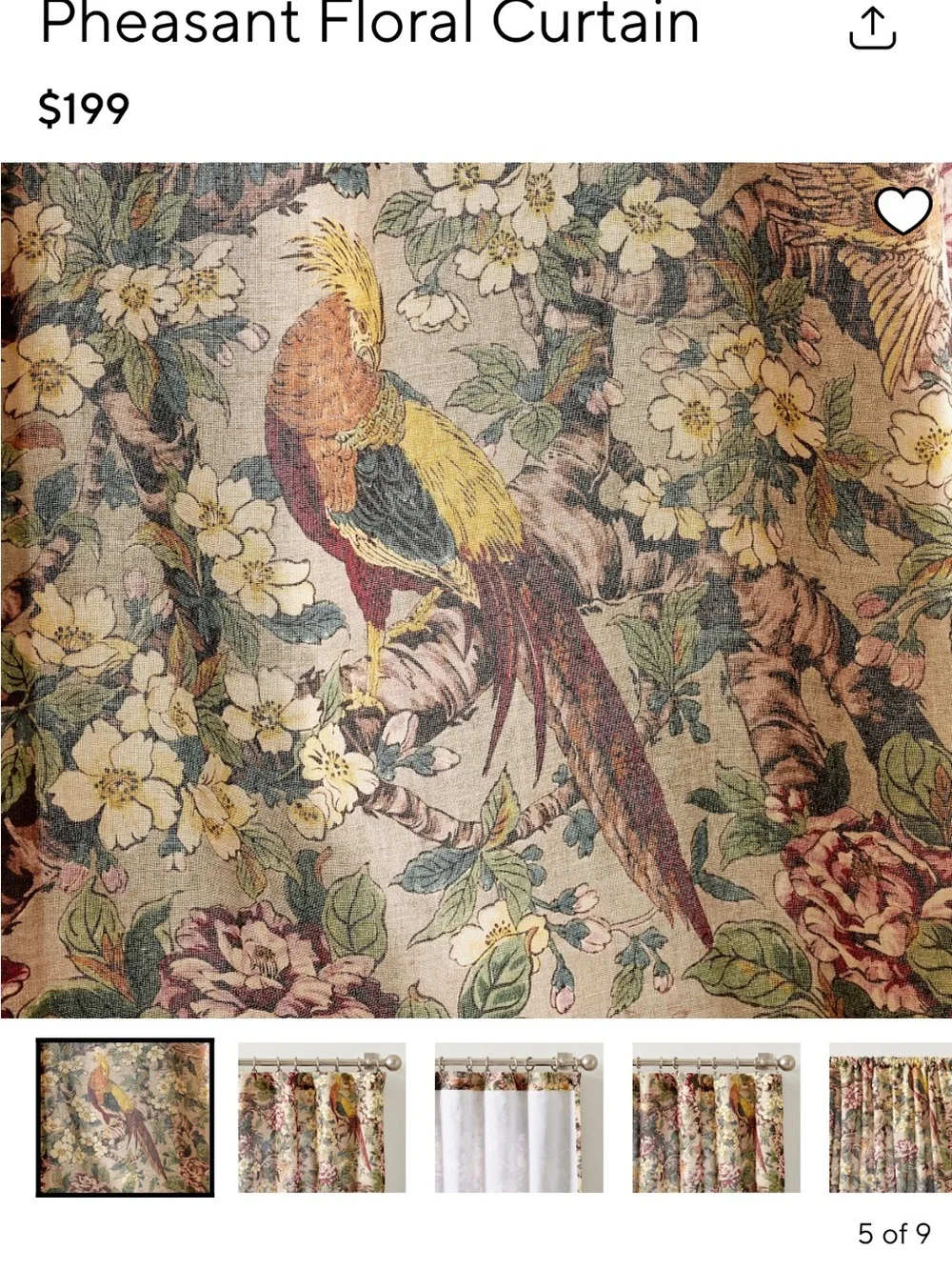 Pottery Barn bold botanical